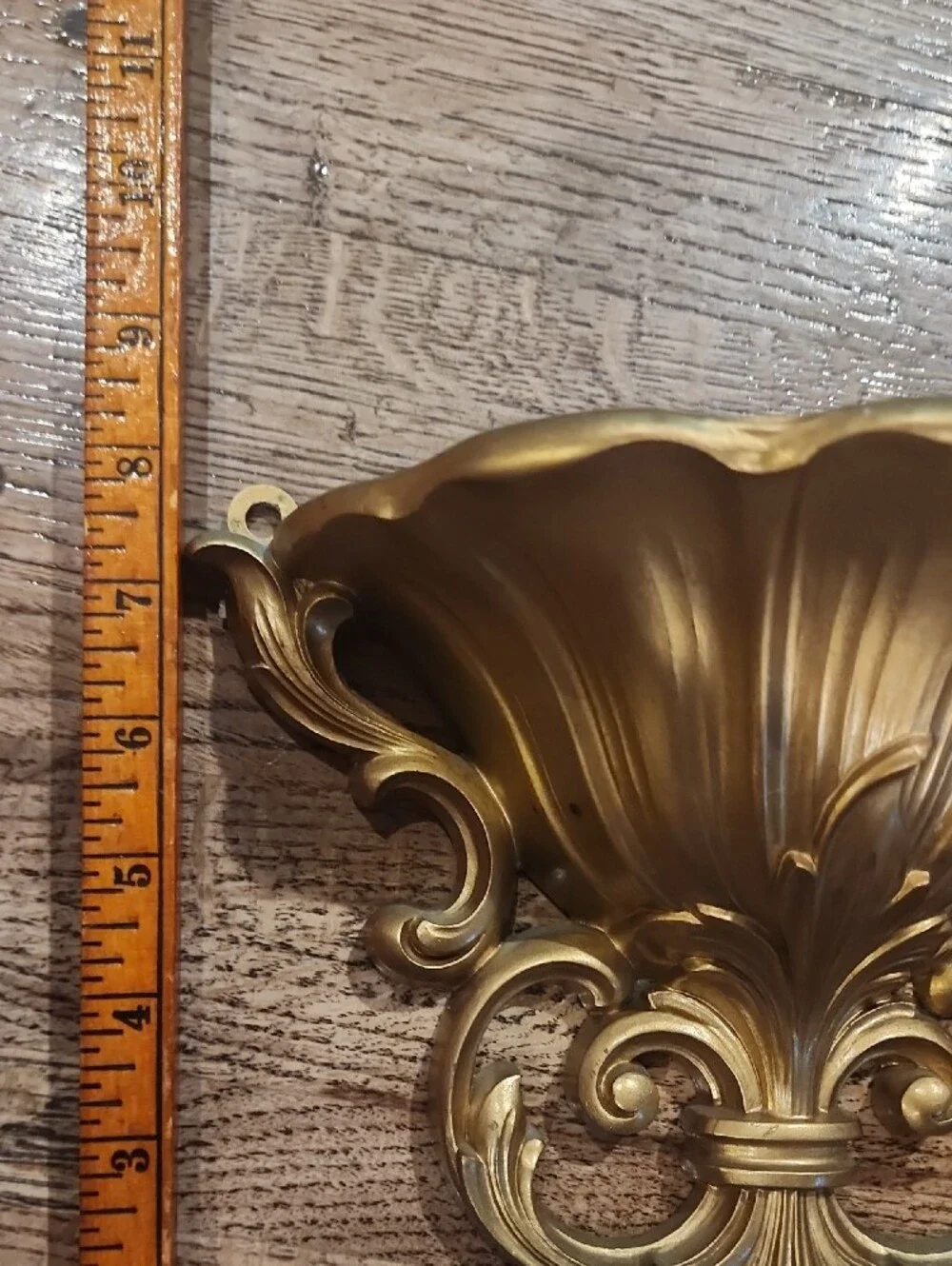 Vintage Gold Rococo Wall Pocket Planters